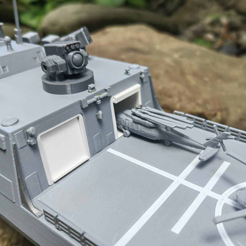 Type 055 Destroyer S-Class 3D Baskı Savaş Gemisi Maketi - 1 Metre