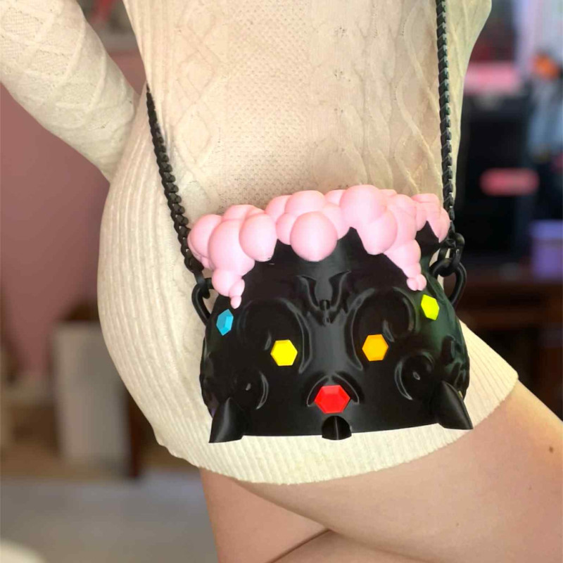 Cadı Kazanı 3D Baskılı Halloween Çantası - Sihirli Tasarım