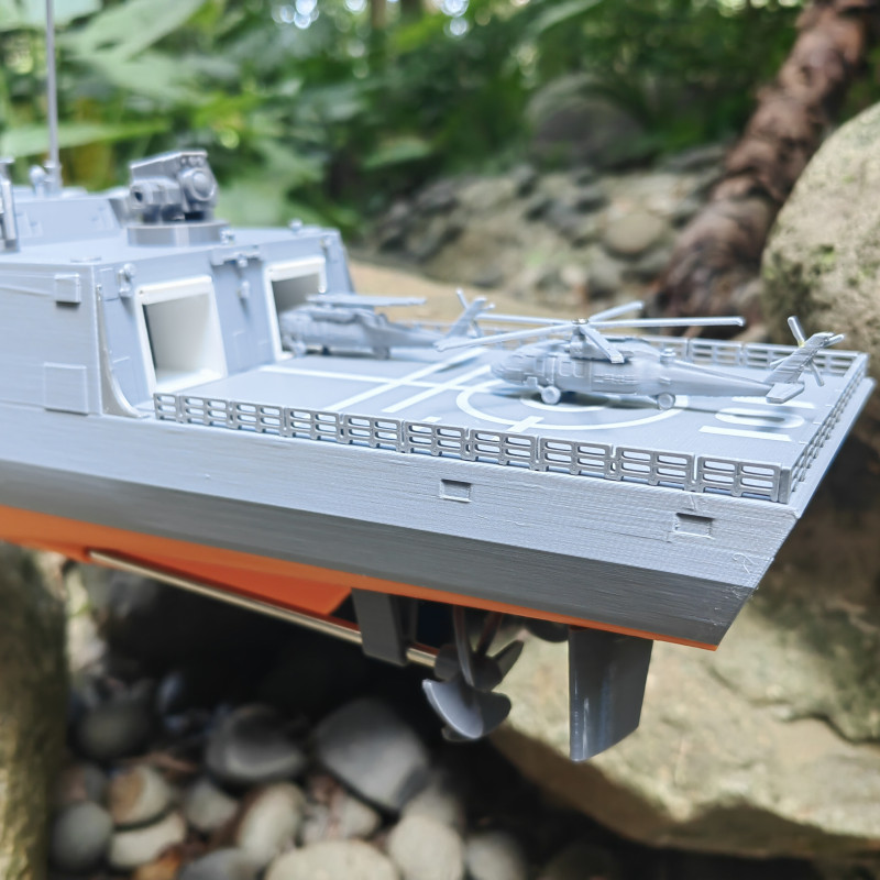 Type 055 Destroyer S-Class 3D Baskı Savaş Gemisi Maketi - 1 Metre