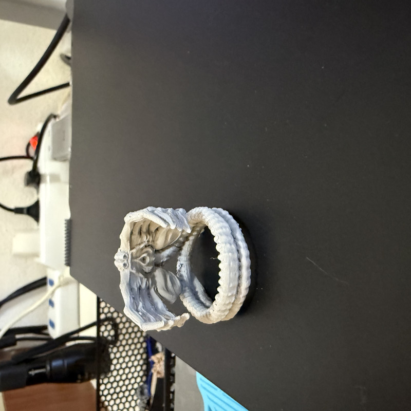 Alien Facehugger Yüzük - Bilim Kurgu Halkası 3D Baskı