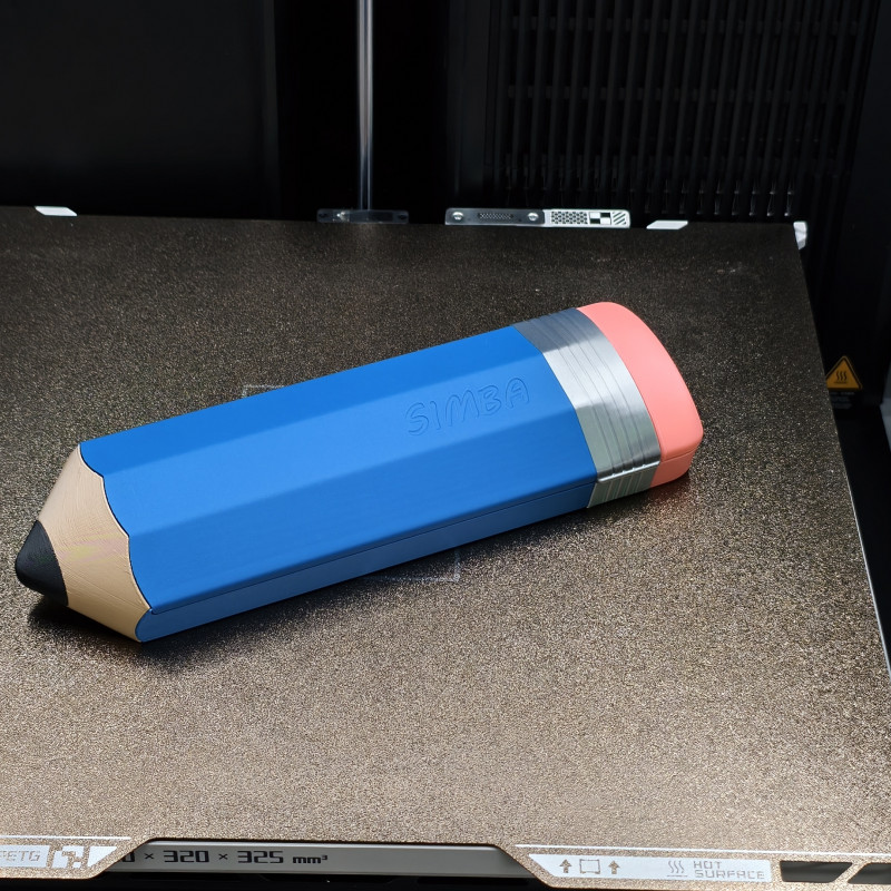 Kalem Şekilli 3D Baskı Okul Kalem Kutusu - Dayanıklı ve Pratik