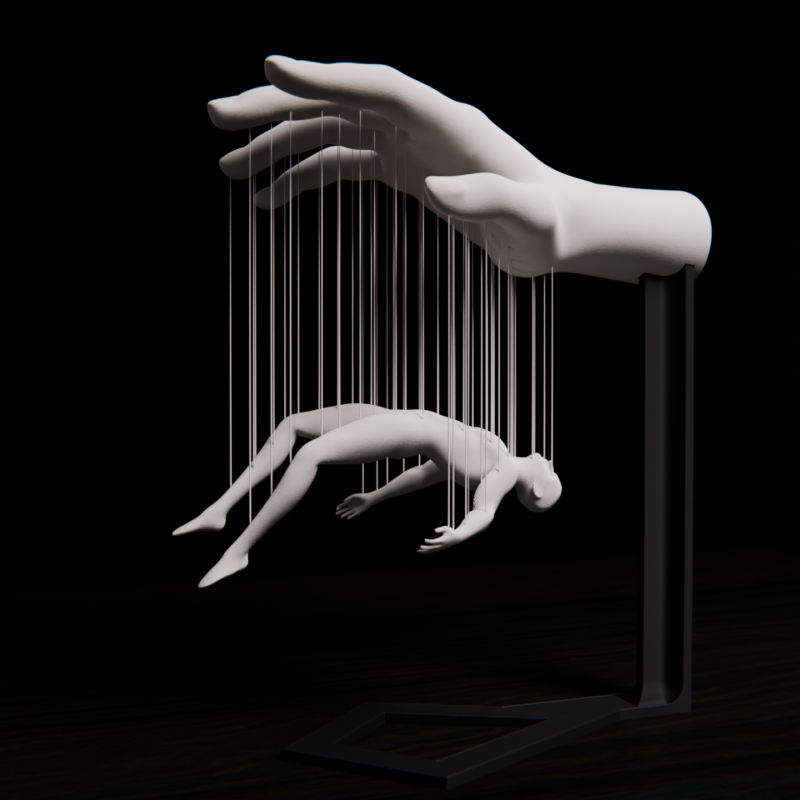 Overtaken 3D Baskı Heykel - Sanatsal Dekorasyon