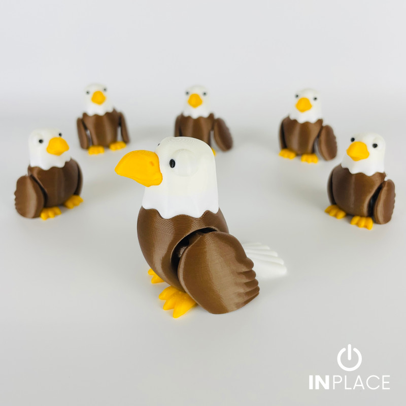 Sevimli Kartal Hareketli 3D Baskı Modeli - Dekor ve Hobi