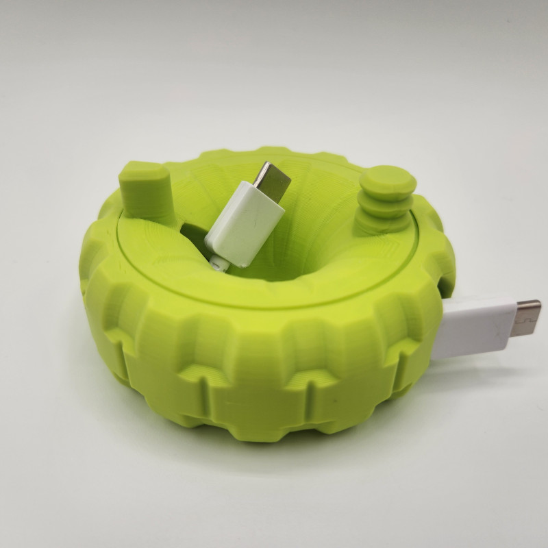 Pratik Donut Şekilli Kablo Sarıcı - 3D Baskılı Taşınabilir Kablo Organizatörü