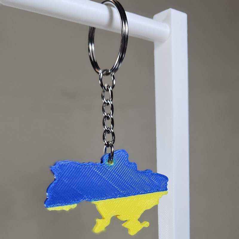 Ukrayna Bayrağı Anahtarlık - 3D Baskılı Özel Tasarım
