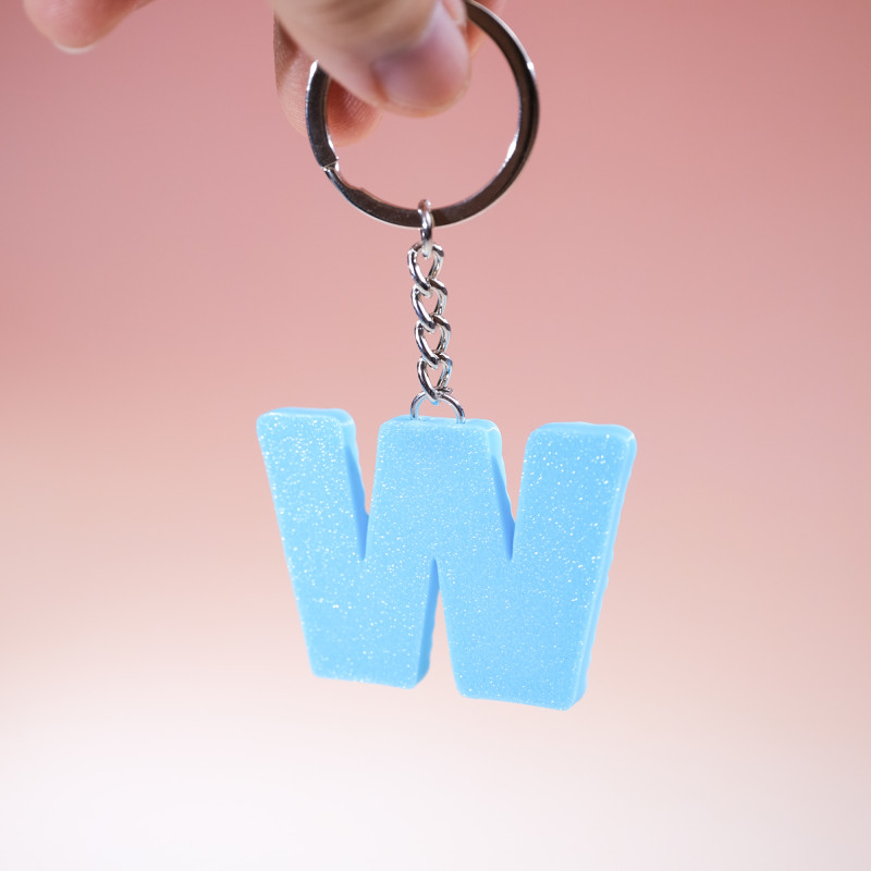 Kumaş Dokulu Alfabe Anahtarlık Seti - 26 Harf 3D Baskı