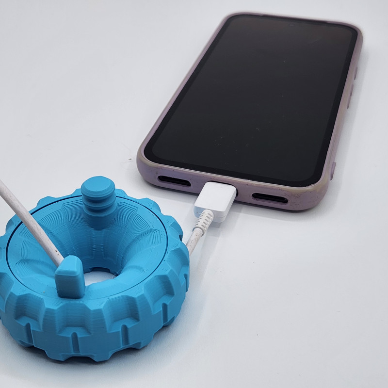 Pratik Donut Şekilli Kablo Sarıcı - 3D Baskılı Taşınabilir Kablo Organizatörü