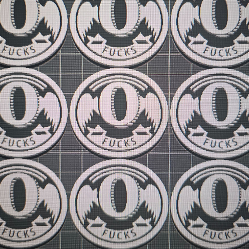 Sıfır Umursamazlık Jetonu - 3D Baskılı Mizah Madalyonu