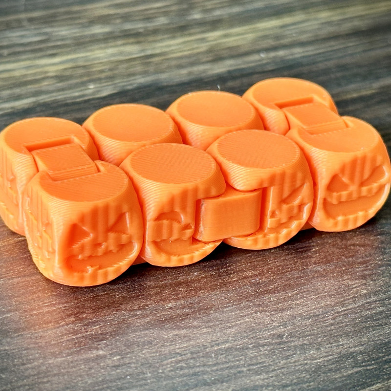 Cadılar Bayramı Jack-o-lantern Fidget Küpü - 3D Baskı Oyuncak