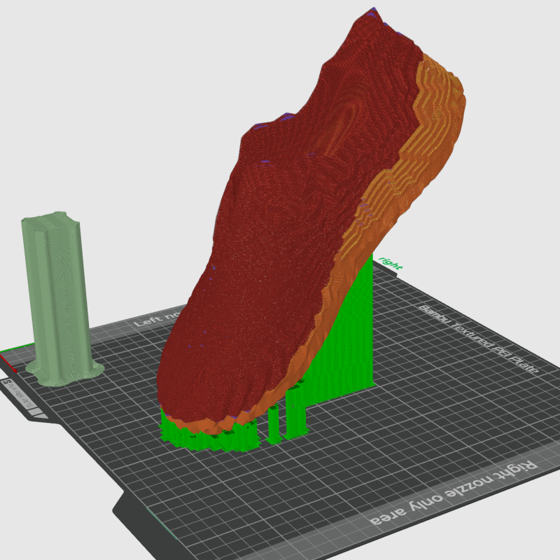Dalga Formlu 3D Baskı Ayakkabı - Origami Tasarım