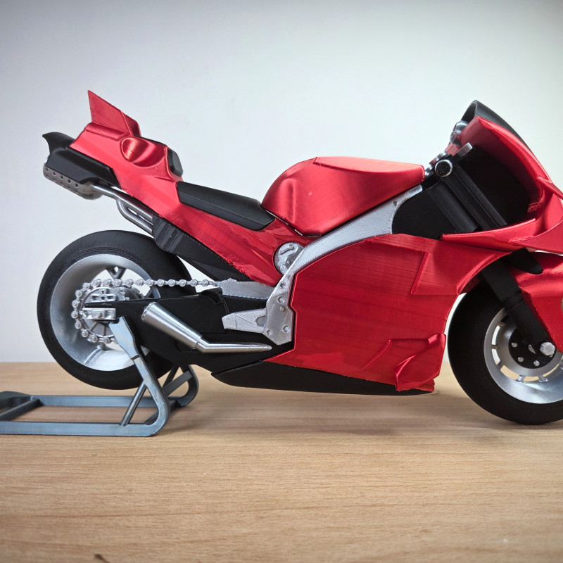 MotoGP Ducati 3D Baskılı Yarış Motoru Modeli - PLA Koleksiyon