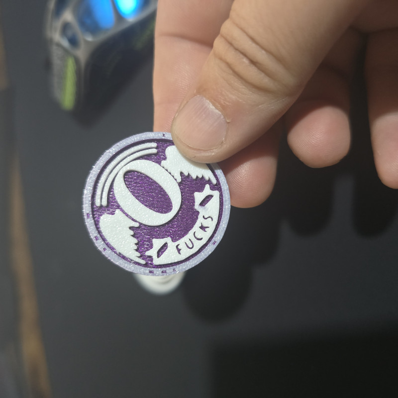 Sıfır Umursamazlık Jetonu - 3D Baskılı Mizah Madalyonu