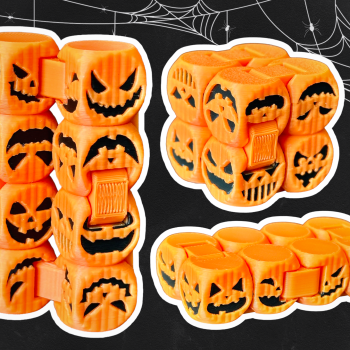 Cadılar Bayramı Jack-o'-lantern Fidget Küpü - 3D Baskı Oyuncak