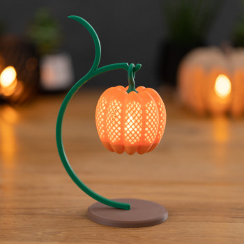 Mini Balkabağı Çay Mumlu Fener - 3D Baskı Dekorasyon