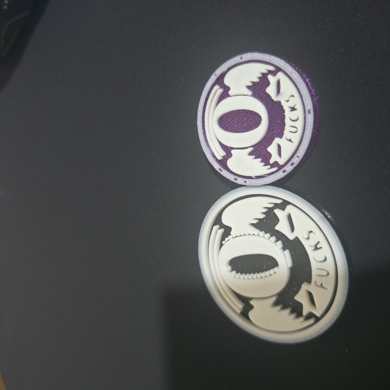 Sıfır Umursamazlık Jetonu - 3D Baskılı Mizah Madalyonu