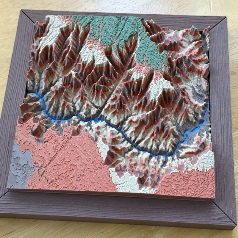 Grand Kanyon 3D Topoğrafya Modeli - Eğitim ve Dekorasyon