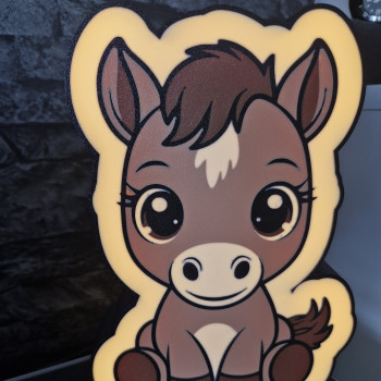 At Şekilli Işık Kutusu - Çocuk Odası Dekorasyon ve Gece Lambası