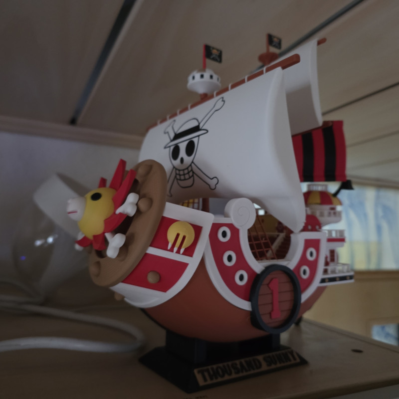 One Piece Thousand Sunny 3D Baskı Gemi Modeli - Bambu Lab Uyumlu