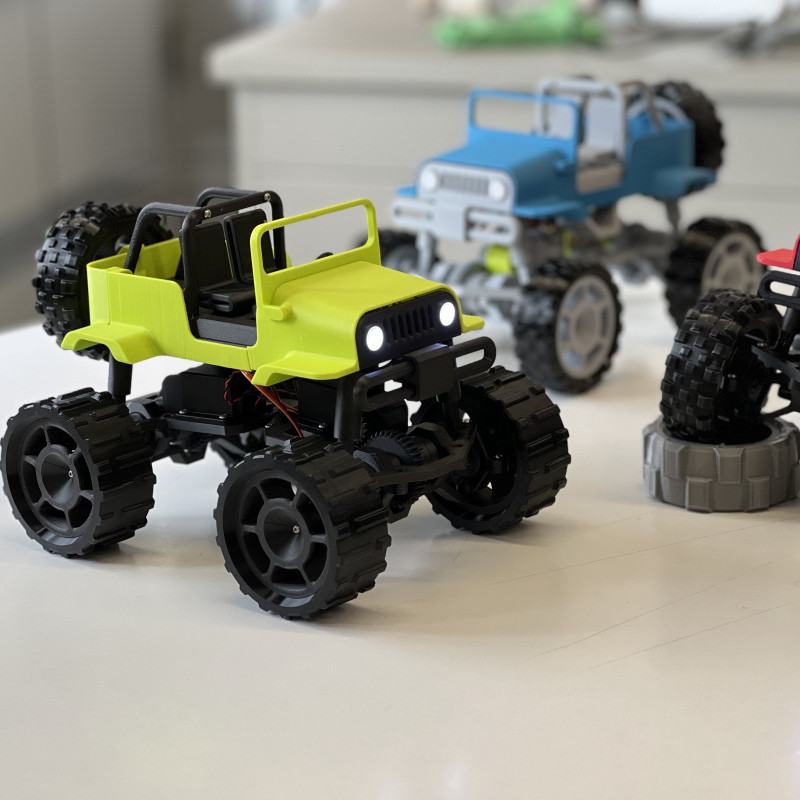 CyberBrick 4X4 Jeep RC Araç - 3D Baskı Off-Road Model