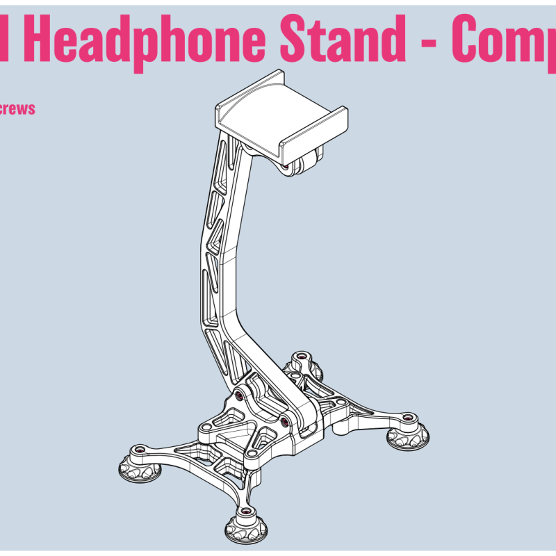 Kompakt Endüstriyel Kulaklık Standı - 3D Baskı Ofis Aksesuarı Kompakt Endüstriyel Kulaklık Standı - 3D Baskı Ofis Aksesuarı