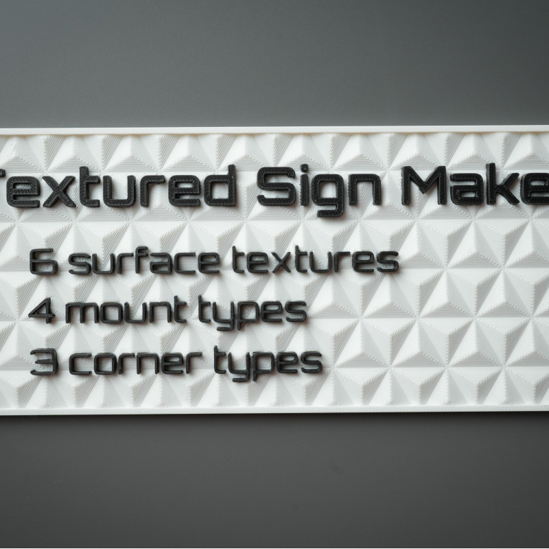 Özelleştirilebilir Dokulu İşaret Plakası - 3D Baskı Profesyonel Tabela