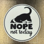 Nope Bugün Değil Kedi Bardak Altlığı Tutucu - 3D Baskı Dekor