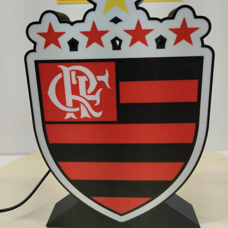 Flamengo Işık Kutusu - 3D Baskılı Futbol Fan Ürünü Flamengo Işık Kutusu - 3D Baskılı Futbol Fan Ürünü