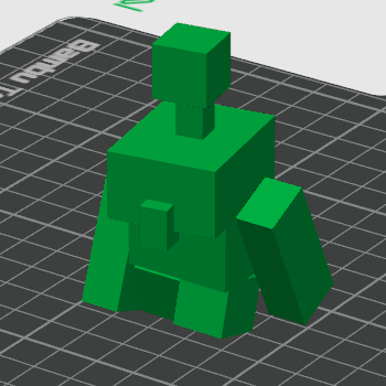 Minecraft Koşan Bakır Golem 3D Baskı Heykel - Oyun Figürü