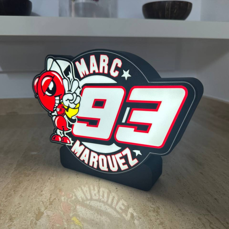 Marc Marquez LED Işık Kutusu - 3D Baskı Dekoratif Aydınlatma