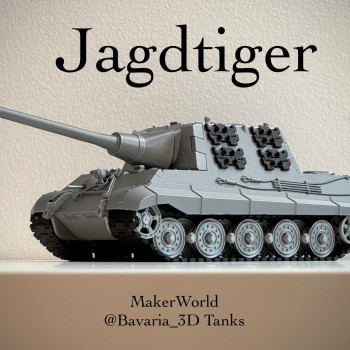 Jagdtiger Tank Avcısı Hareketli Namlulu 1/35 Ölçek 3D Baskı Model