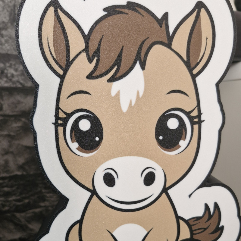 At Şekilli Işık Kutusu - Çocuk Odası Dekorasyon ve Gece Lambası