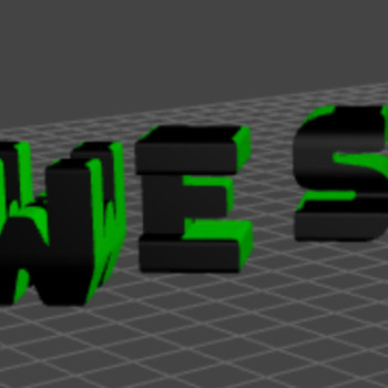 Çift Renkli 3D Ambigram Duvar Tabelası - Özel Metinli Dekor