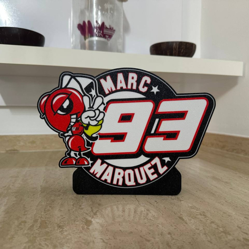 Marc Marquez LED Işık Kutusu - 3D Baskı Dekoratif Aydınlatma
