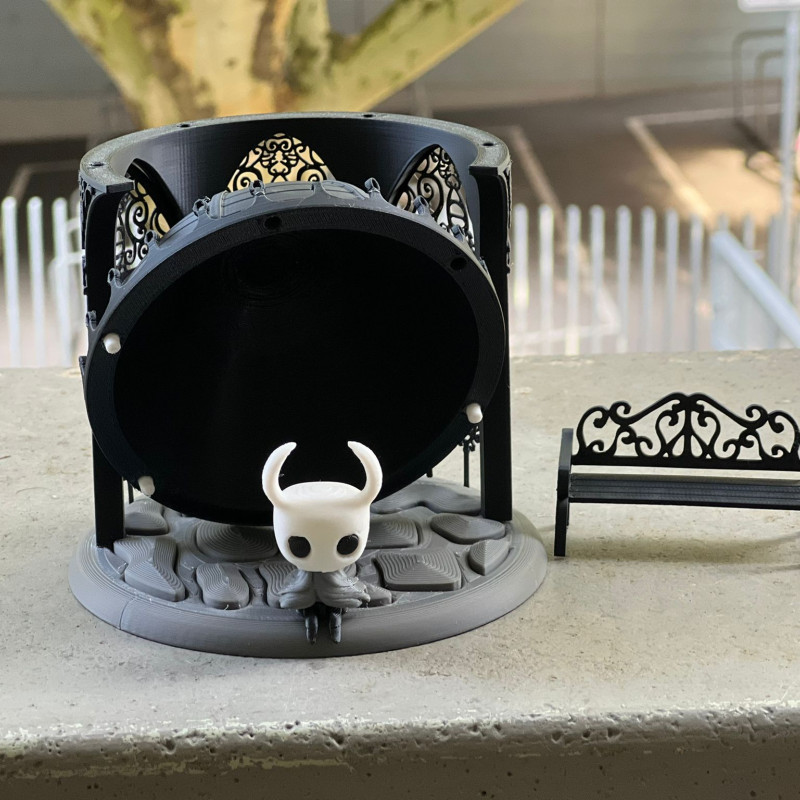 Hollow Knight Diorama - Kraliçe Bahçesi Bank 3D Baskı Modeli