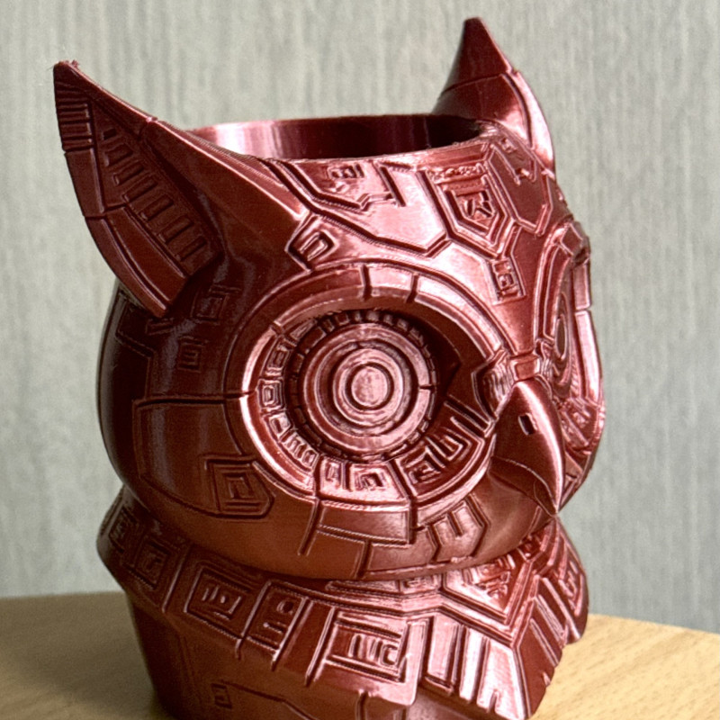 Cyberpunk Baykuş 3D Baskı Sanat Eseri - Yaratıcılık ve Organizasyon