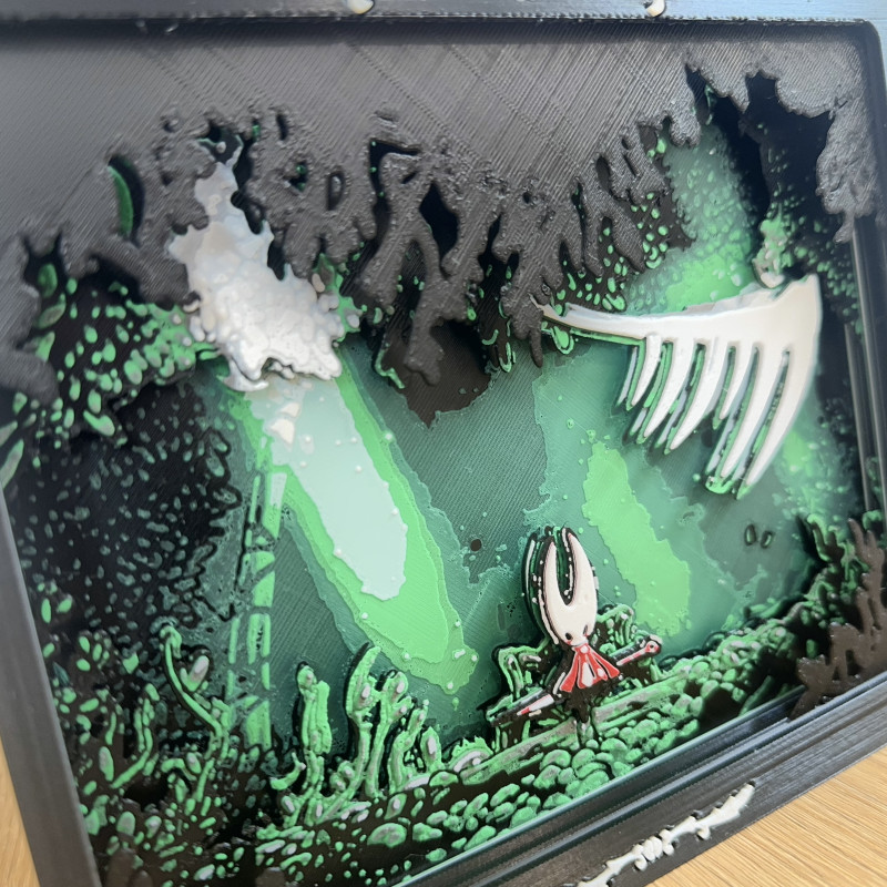 Silksong Tuzaklı Bank Gölge Kutusu - 3D Baskılı Fan Yapımı Oyun Sanatı