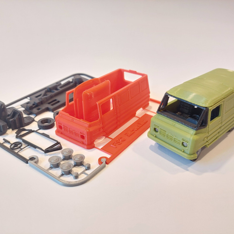 FSC Żuk A07 1:48 Ölçek 3D Baskılı Model Kiti - Kolay Montaj