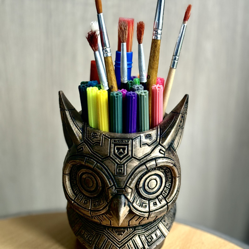 Cyberpunk Baykuş 3D Baskı Sanat Eseri - Yaratıcılık ve Organizasyon