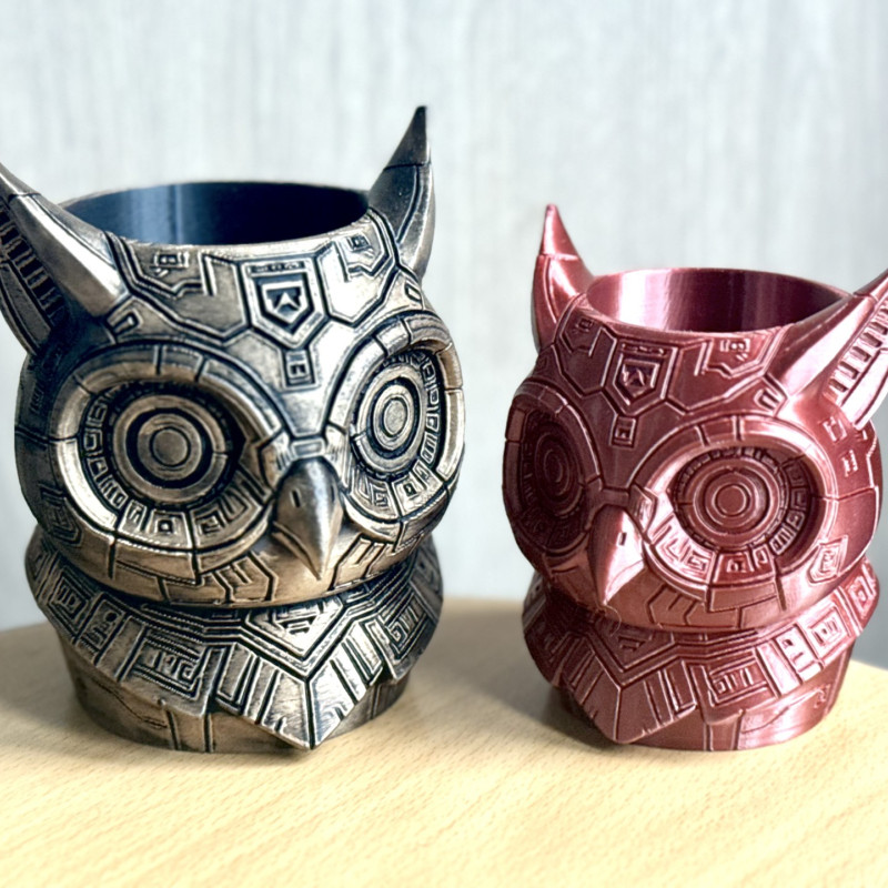 Cyberpunk Baykuş 3D Baskı Sanat Eseri - Yaratıcılık ve Organizasyon