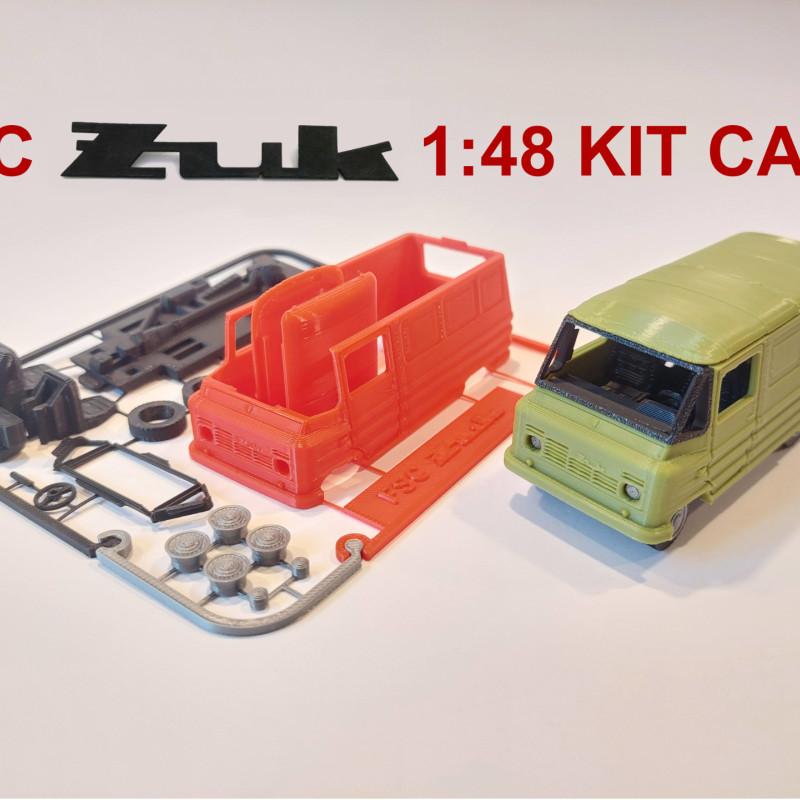 FSC Żuk A07 1:48 Ölçek 3D Baskılı Model Kiti - Kolay Montaj