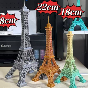 3D Baskı Eyfel Kulesi Maketi - 18cm 22cm 28cm Boyutlarında