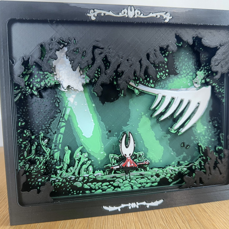 Silksong Tuzaklı Bank Gölge Kutusu - 3D Baskılı Fan Yapımı Oyun Sanatı