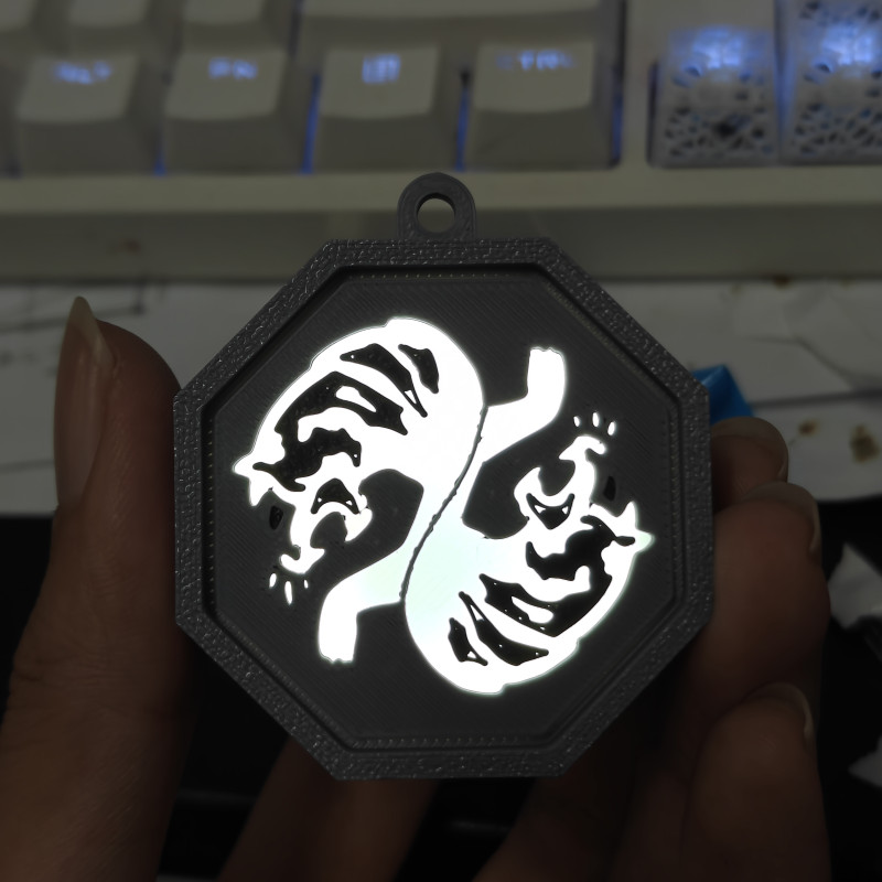 Işıklı 12 Burç Tılsımı - Dokunmatik Anahtar ve Type-C Şarj