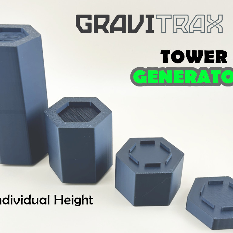 Özelleştirilebilir Gravitrax Kule Üreteci - 3D Baskı Eğitici Oyuncak