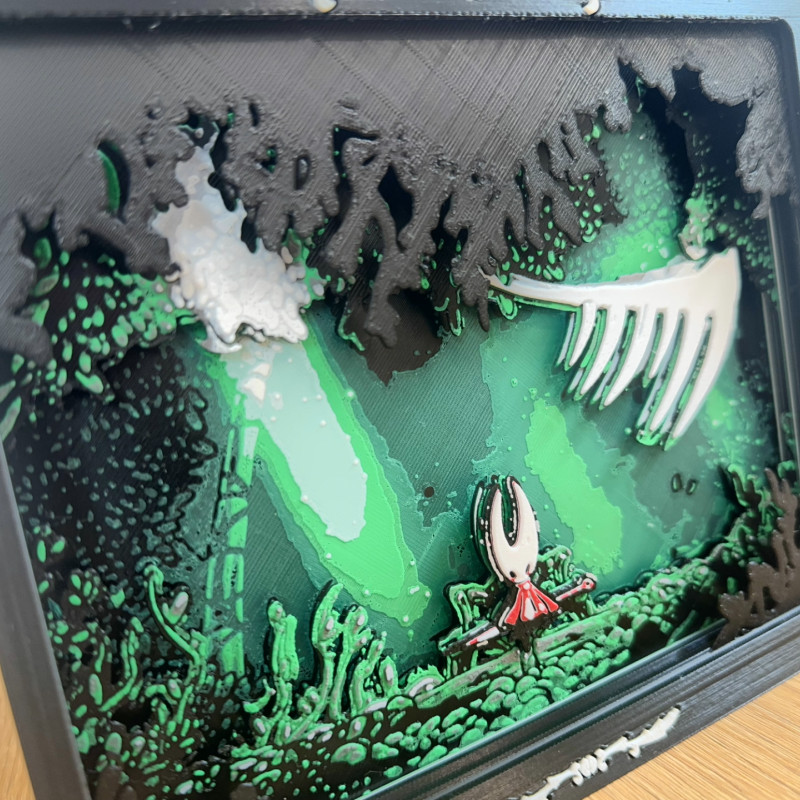 Silksong Tuzaklı Bank Gölge Kutusu - 3D Baskılı Fan Yapımı Oyun Sanatı