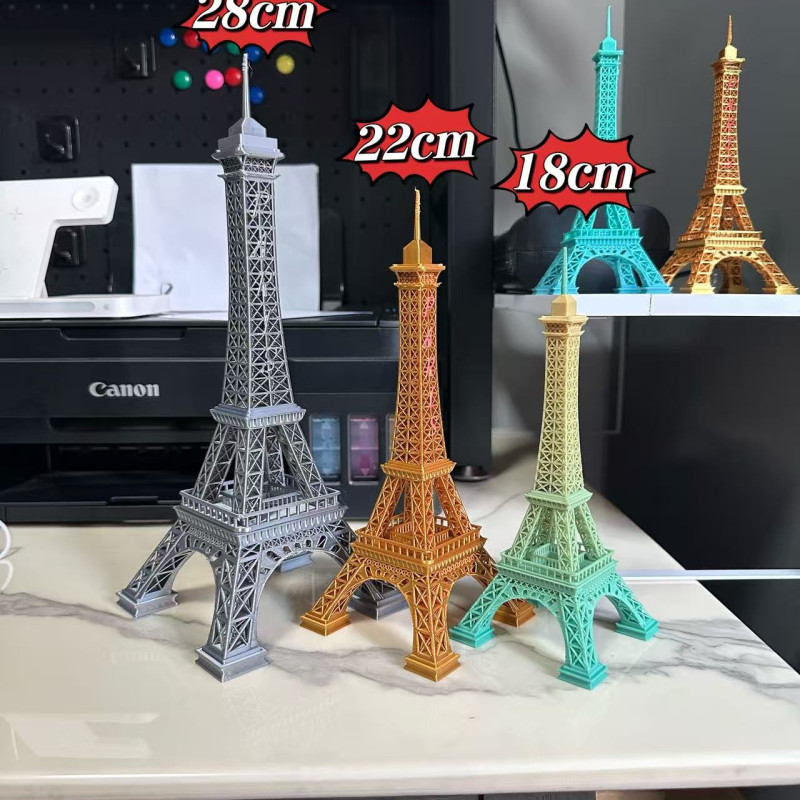 3D Baskı Eyfel Kulesi Maketi - 18cm 22cm 28cm Boyutlarında