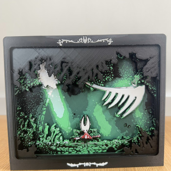 Silksong Tuzaklı Bank Gölge Kutusu - 3D Baskılı Fan Yapımı Oyun Sanatı