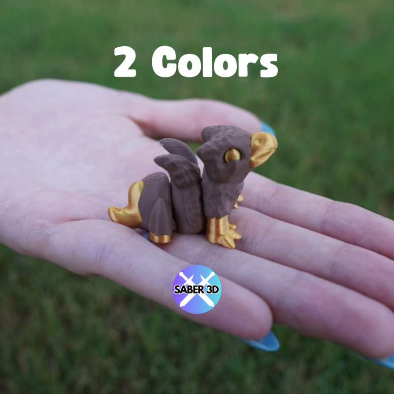 Mini Hareketli Hipogrif 3D Baskı Figür - Detaylı Koleksiyon Parçası