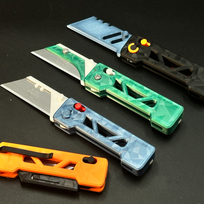 EDC Katlanır Bahar Kilidi Çakı - 3D Baskı Dayanıklı Aksesuar