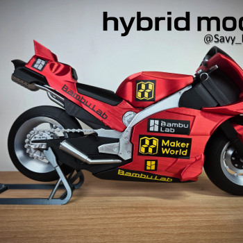 MotoGP Ducati 3D Baskılı Yarış Motoru Modeli - PLA Koleksiyon